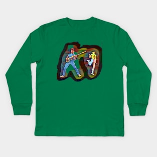 Dynamic Rock Duo (base player, rockstars) Kids Long Sleeve T-Shirt